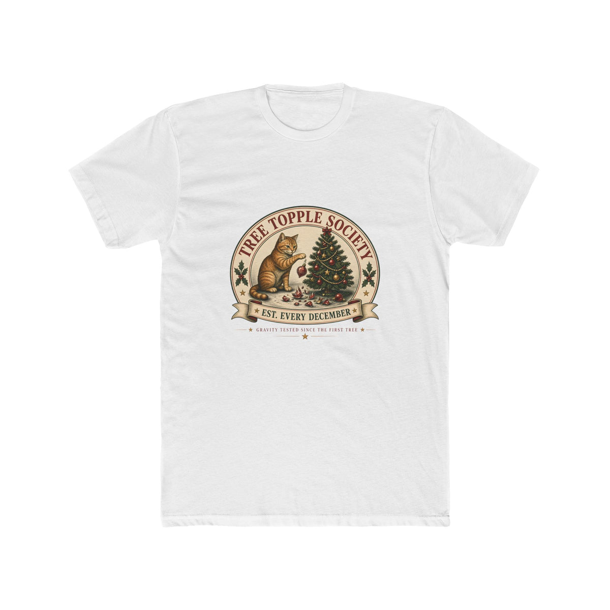 Tree Topple Society Shirt – Funny Christmas Cat Mom & Dad Gift